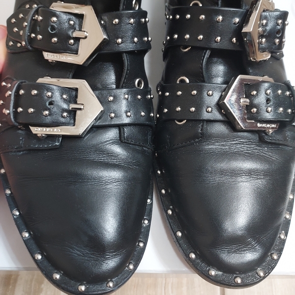 Givenchy Black Prue Studded Buckle Combat Bootie - Picture 4 of 11